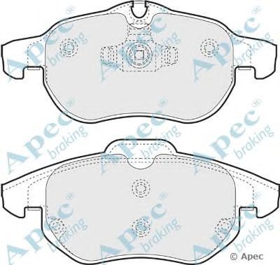 APEC BRAKING pad1248 -  Комплект тормозных колодок, дисковый тормоз